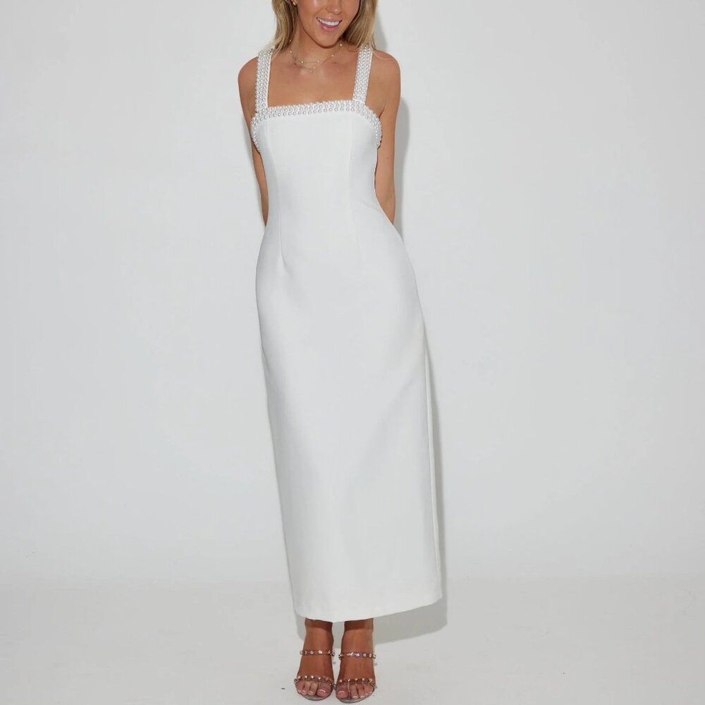 Odd Muse - The Ultimate Muse Pearl Trim Midi Dress